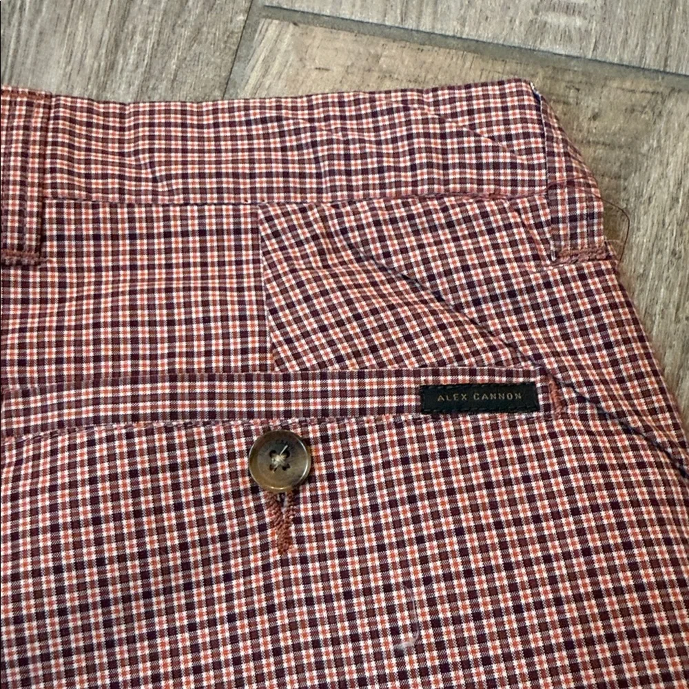 Alex Cannon Micro Check Golf Shorts Men's Preppy Size 32‎